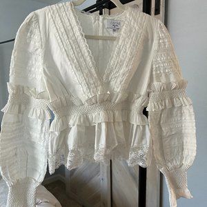 CISTAR White Lace Detail Top